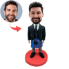 Picture of Custom Bobbleheads: Man in Kilt and Tartan | Personalized Bobbleheads for the Special Someone as a Unique Gift Idea