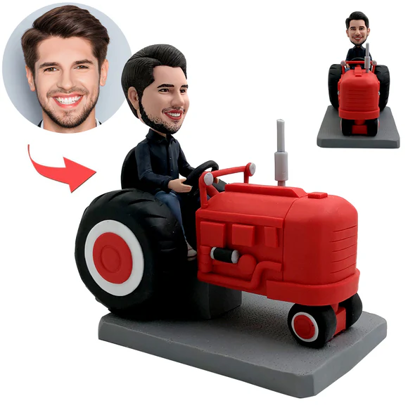 Picture of Custom Bobbleheads: Man with Agricultural Vehicles | Personalized Bobbleheads for the Special Someone as a Unique Gift Idea