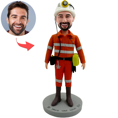 Picture of Custom Bobbleheads: Miner | Personalized Bobbleheads for the Special Someone as a Unique Gift Idea