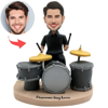 Picture of Custom Bobbleheads: Playing the Drums | Personalized Bobbleheads for the Special Someone as a Unique Gift Idea