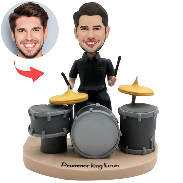 Picture of Custom Bobbleheads: Playing the Drums | Personalized Bobbleheads for the Special Someone as a Unique Gift Idea