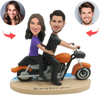 Picture of Custom Bobbleheads: Couple with Locomotive| Personalized Bobbleheads for the Special Someone as a Unique Gift Idea