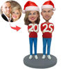 Picture of Custom Bobbleheads: Happy New Year Christmas Gift | Personalized Bobbleheads for the Special Someone as a Unique Gift Idea