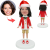 Picture of Custom Bobbleheads: Christmas Gifts - Happy Girl | Personalized Bobbleheads for the Special Someone as a Unique Gift Idea