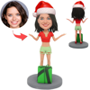 Picture of Custom Bobbleheads: Christmas Gifts - Surprise Girl | Personalized Bobbleheads for the Special Someone as a Unique Gift Idea