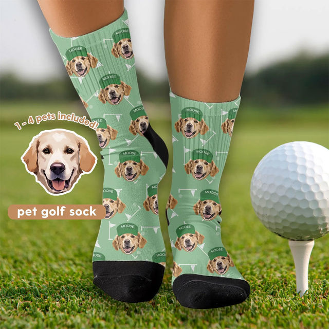 Picture of Custom Golf Photo Socks - Gift for Men