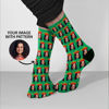 Picture of Custom Christmas Photo Socks with Lovely Santa Hat - Christmas Gift for Family