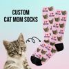 Picture of Custom Cat Mom Photo Socks - Gift for Pet Lovers