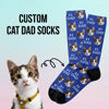 Picture of Custom Cat Dad Photo Socks - Gift for Dad and Man