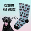 Picture of Custom Pet Photo Face Socks with Dog Paw - Gift for Pet Lovers