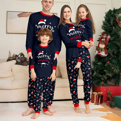 Picture of Family Christmas Pajama Sets - Long Sleeves Pajamas - Merry Christmas