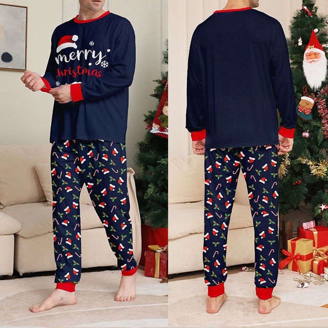 Picture of Family Christmas Pajama Sets - Long Sleeves Pajamas - Merry Christmas