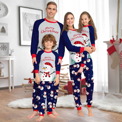 Picture of Family Christmas Pajama Sets - Long Sleeves Pajamas - Snowmen Set