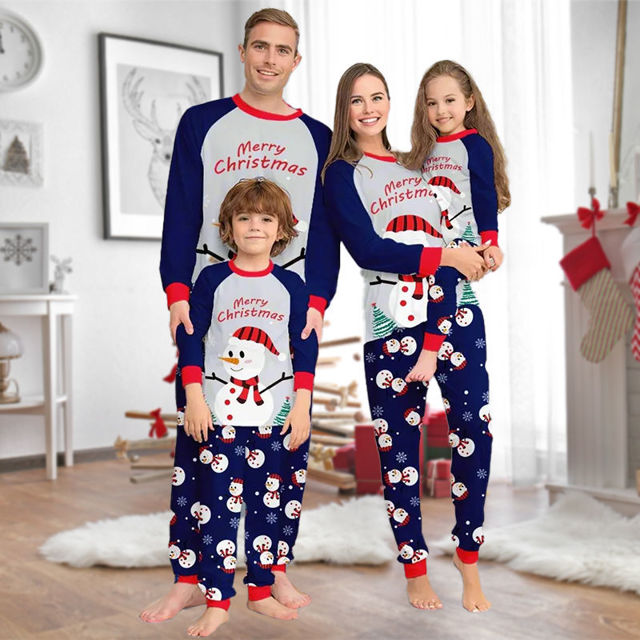 Picture of Family Christmas Pajama Sets - Long Sleeves Pajamas - Snowmen Set