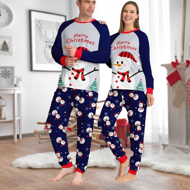 Picture of Family Christmas Pajama Sets - Long Sleeves Pajamas - Snowmen Set