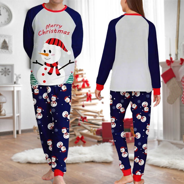 Picture of Family Christmas Pajama Sets - Long Sleeves Pajamas - Snowmen Set