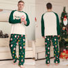 Picture of Family Christmas Pajama Sets - Long Sleeves Pajamas - Green with Santa