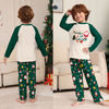 Picture of Family Christmas Pajama Sets - Long Sleeves Pajamas - Green with Santa