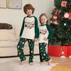 Picture of Family Christmas Pajama Sets - Long Sleeves Pajamas - Green with Santa