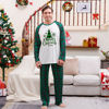 Picture of Family Christmas Pajama Sets - Green Plaid Long Sleeves Pajamas