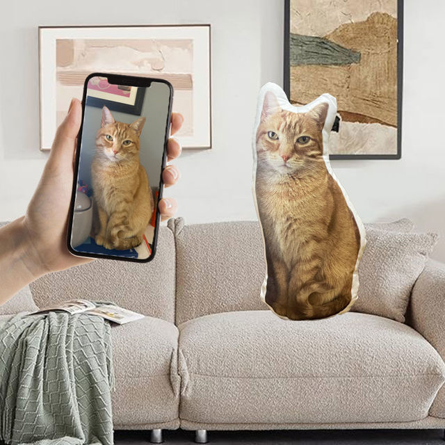 Picture of Photo Cat Pillow - Custom Pillow - Personalized with Your Pet