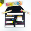 Picture of Personalized Wooden First & Last Day of School Sign - Black Background with Colorful Lettering - Back to School Photo Board for Kids