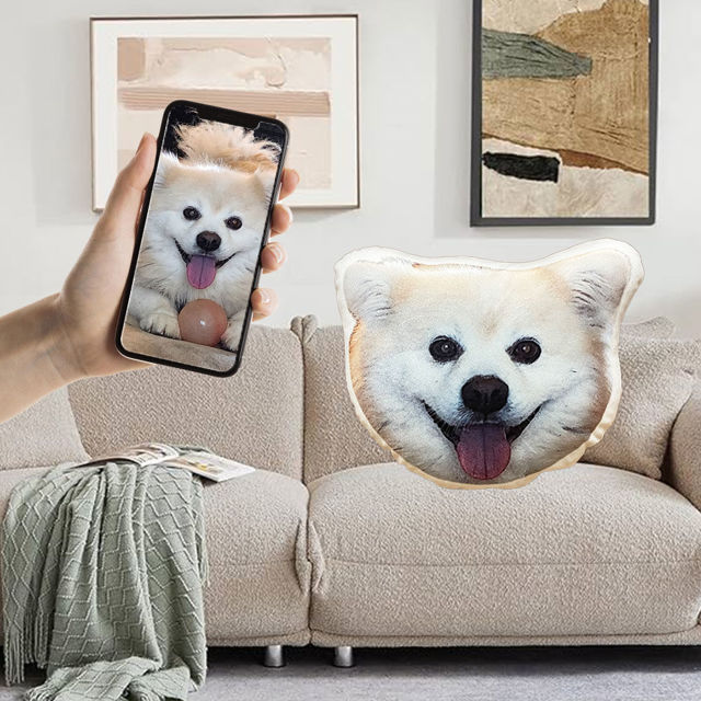 Picture of Personalized 3D Pet Face Pillow – From Photo to Cuddly Twin