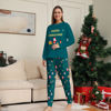 Picture of Family Christmas Pajama Sets - Forest Green Long Sleeves Pajamas - Merry Christmas