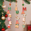 Picture of Custom Christmas Name Letter Ornament - Stocking Tag for Kids -  Three-dimensional Font - Kids Ornament - Christmas Tags - 3-Piece Set