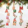 Picture of Custom Christmas Name Letter Ornament - Stocking Tag for Kids -  Three-dimensional Font - Kids Ornament - Christmas Tags - 3-Piece Set