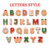 Picture of Custom Christmas Name Letter Ornament - Stocking Tag for Kids -  Three-dimensional Font - Kids Ornament - Christmas Tags - 3-Piece Set