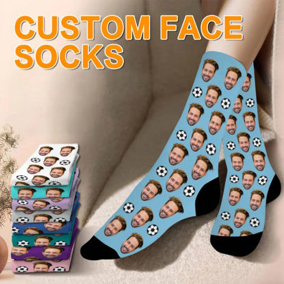 Picture of Custom Soccer Photo Face Socks - Gift for Men and Boys
