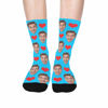 Picture of Custom Photo Face Socks with Heart - Gift for Couples and Family