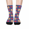 Picture of Custom Photo Face Socks with Heart - Gift for Couples and Family