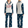 Picture of Family Christmas Pajamas Set - Navy Blue Snowflake Merry Christmas Matching Family Pajamas