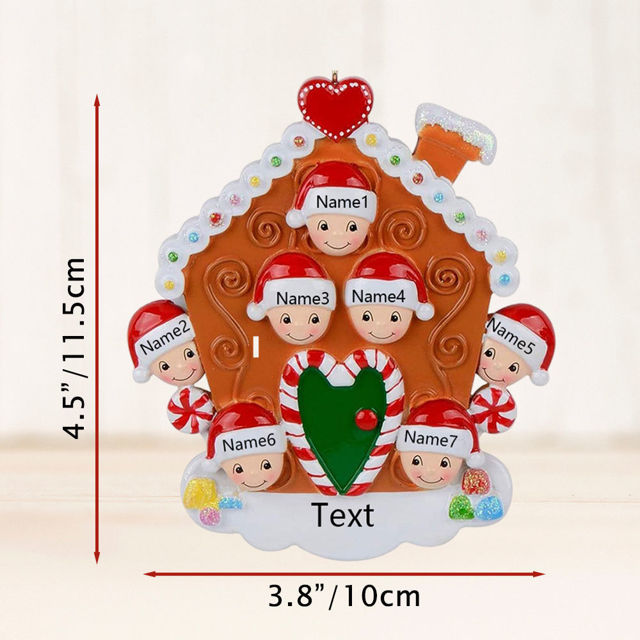 Picture of Custom Resin Christmas Ornament with Names -  Family Christmas Tree Ornament - Christmas Decor