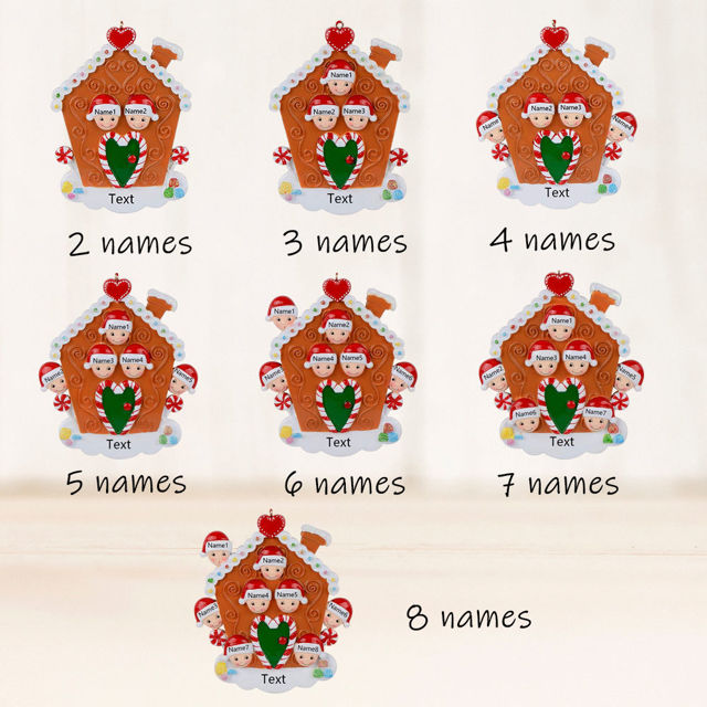 Picture of Custom Resin Christmas Ornament with Names -  Family Christmas Tree Ornament - Christmas Decor