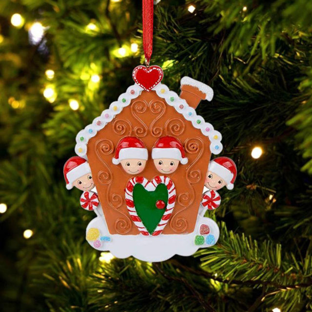 Picture of Custom Resin Christmas Ornament with Names -  Family Christmas Tree Ornament - Christmas Decor