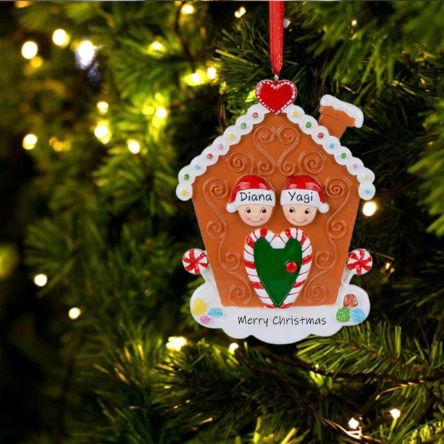 Picture of Custom Resin Christmas Ornament with Names -  Family Christmas Tree Ornament - Christmas Decor