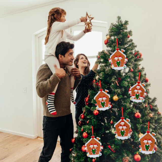 Picture of Custom Resin Christmas Ornament with Names -  Family Christmas Tree Ornament - Christmas Decor