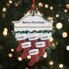 Picture of Custom Resin Christmas Ornament with Names -  Family Christmas Stocking Ornament