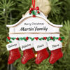 Picture of Custom Resin Christmas Ornament with Names -  Family Christmas Stocking Ornament