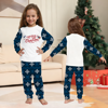 Picture of Family Christmas Pajama Set - Navy Blue Snowflake Merry Christmas Parent-Child Pajamas - Crew Neck Pajamas