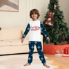 Picture of Family Christmas Pajama Set - Navy Blue Snowflake Merry Christmas Parent-Child Pajamas - Crew Neck Pajamas