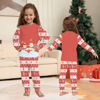 Picture of Family Christmas Pajamas Set - Red Christmas Pattern Sleepwear - Crew Neck Pajamas