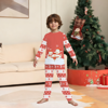 Picture of Family Christmas Pajamas Set - Red Christmas Pattern Sleepwear - Crew Neck Pajamas