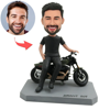 Picture of Custom Bobbleheads: Man with Motorcycle | Personalized Bobbleheads for the Special Someone as a Unique Gift Idea｜Best Gift Idea for Birthday, Christmas, Thanksgiving etc.