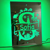 Picture of Personalized Name LED Neon Sign Mirror with Uppercase Letter - Christmas-themed Mirror Signs