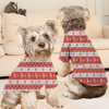 Picture of Family Christmas Pajamas Set - Red Christmas Pattern Sleepwear - Crew Neck Pajamas