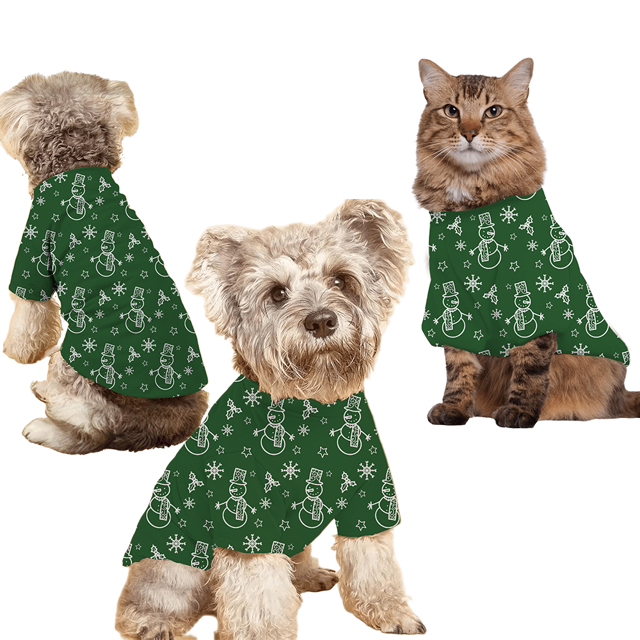 Afbeeldingen van Familie kerstpyjamaset – Groene kerstboom en sneeuwvlokprint nachtkleding